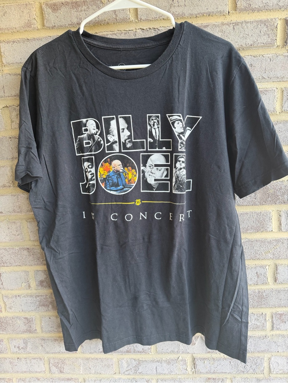 Billy Joel In Concert Barking Irons Graphic Tour T Shirt Faded Black Mens XL